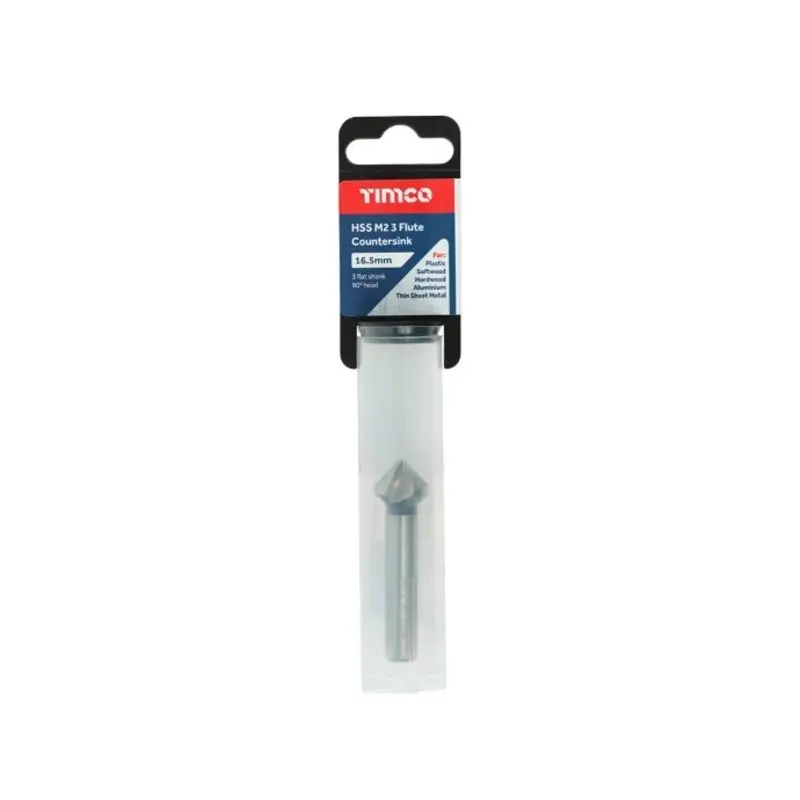 TIMCO 3 Flute Countersink M2 HSS - 16.5mm
