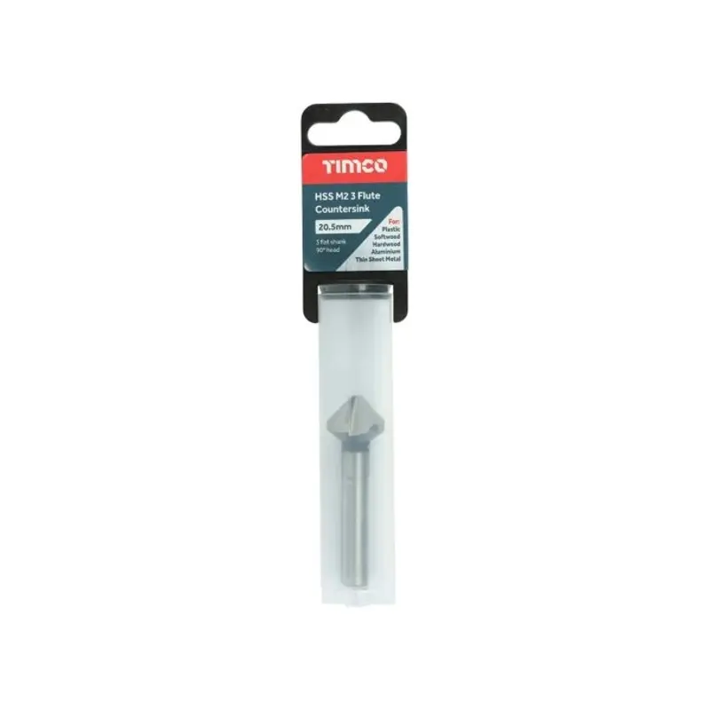 TIMCO 3 Flute Countersink M2 HSS - 20.5mm