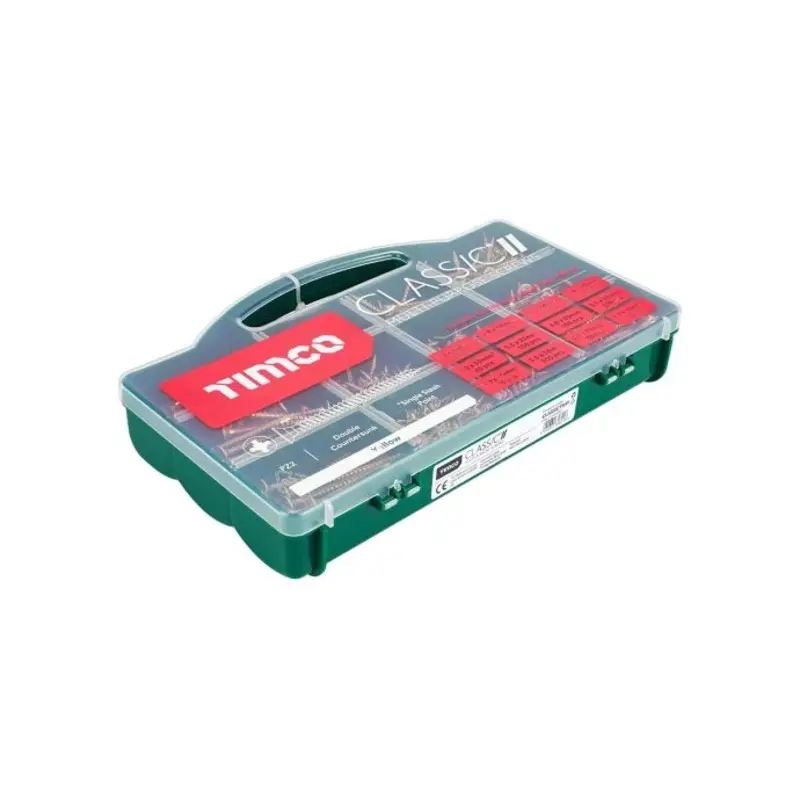 TIMCO Classic Multi-Purpose Countersunk Gold Woodscrews Assorted Case -  895pcs