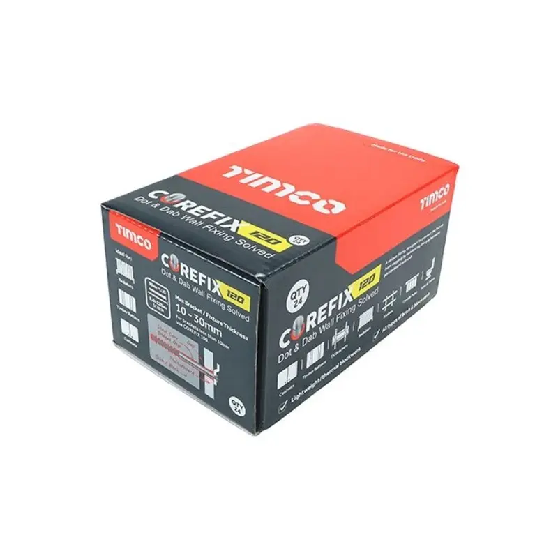TIMCO Corefix 120 Dot & Dab Wall Fixing - 5.0 x 120 - Pack of 24 Pieces