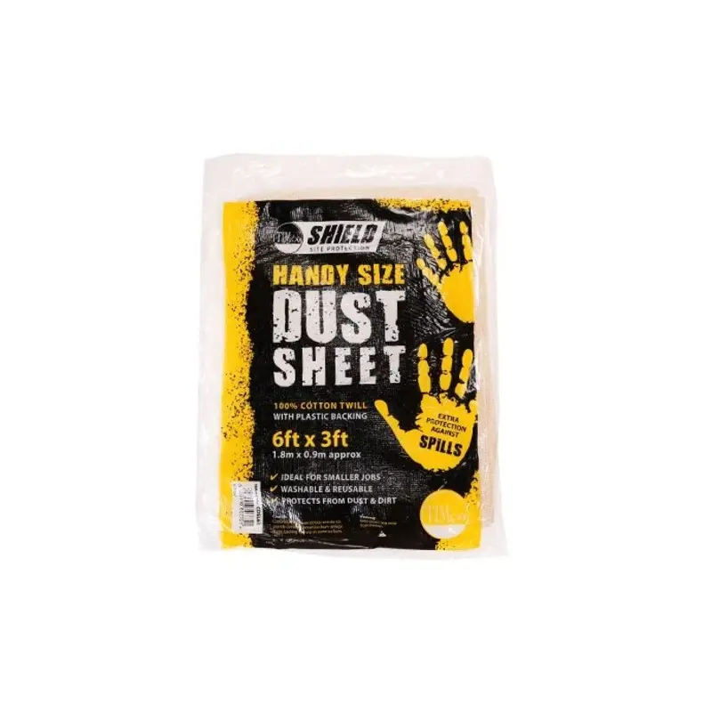 TIMCO Laminated Cotton Twill Dust Sheet - 6ft x 3ft