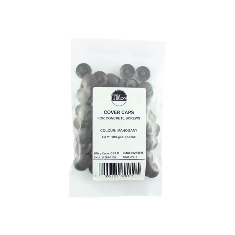 TIMCO Concrete Screw Cover Caps Mahogany - MAHOGANY - Pack of 100 Pieces