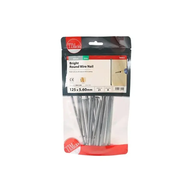 TIMCO Round Wire Nails Bright - 125 x 5.60 - TIMbag 0.5 Kilograms