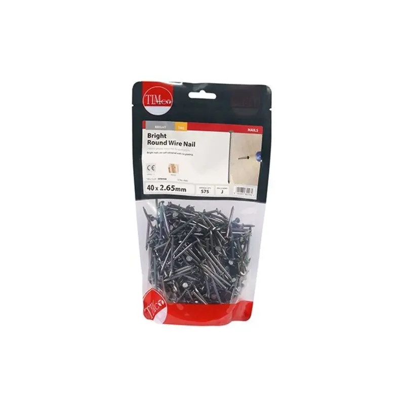 TIMCO Round Wire Nails Bright - 40 x 2.65 - TIMbag 1 Kilograms
