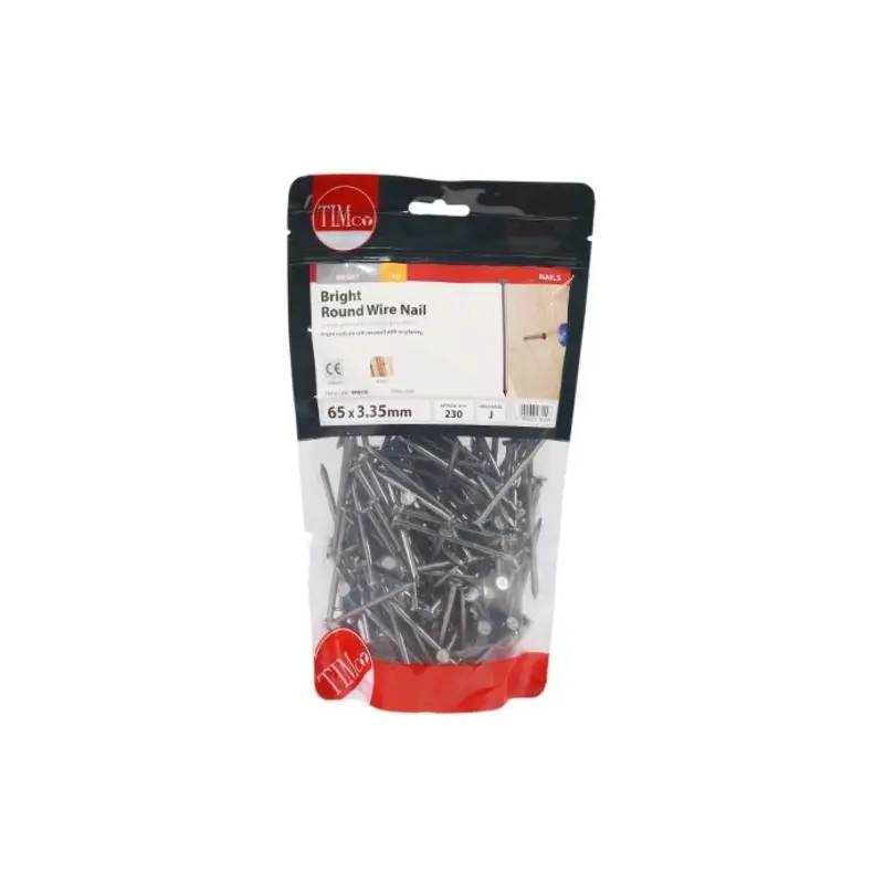 TIMCO Round Wire Nails Bright - 65 x 3.35 - TIMbag 1 Kilograms