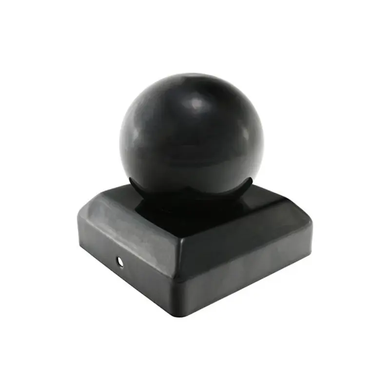 TIMCO Ball Fence Post Cap Epoxy Black - 75mm