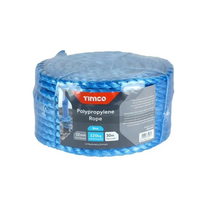 TIMCO Blue Polypropylene Rope Coil - 12mm x 30m