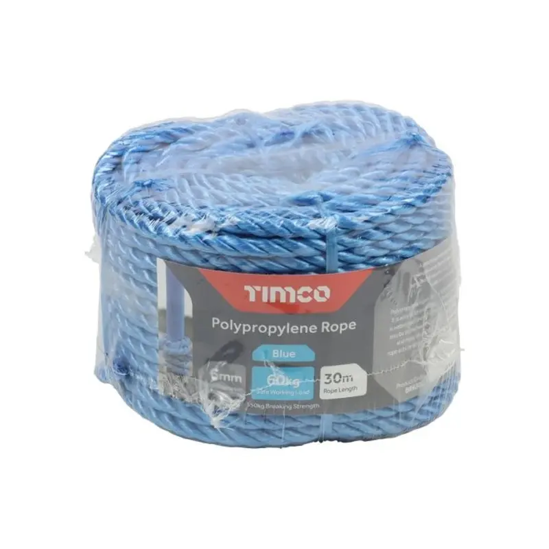 TIMCO Blue Polypropylene Rope Coil - 6mm x 30m