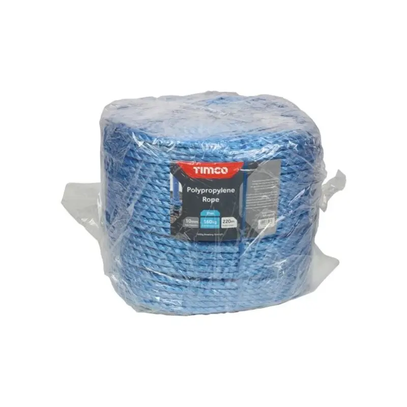 TIMCO Blue Polypropylene Rope Long Coil - 10mm x 220m