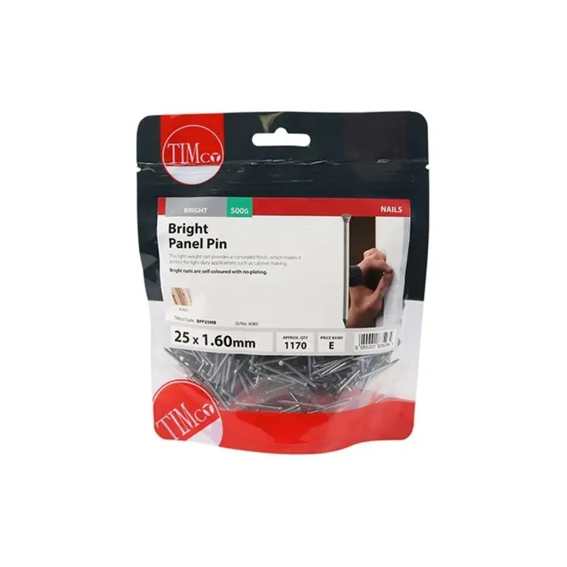 TIMCO Panel Pins Bright - 25 x 1.60 - TIMbag 0.5 Kilograms