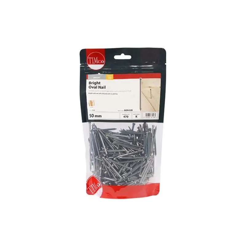 TIMCO Oval Nails Bright - 50mm - TIMbag 1 Kilograms