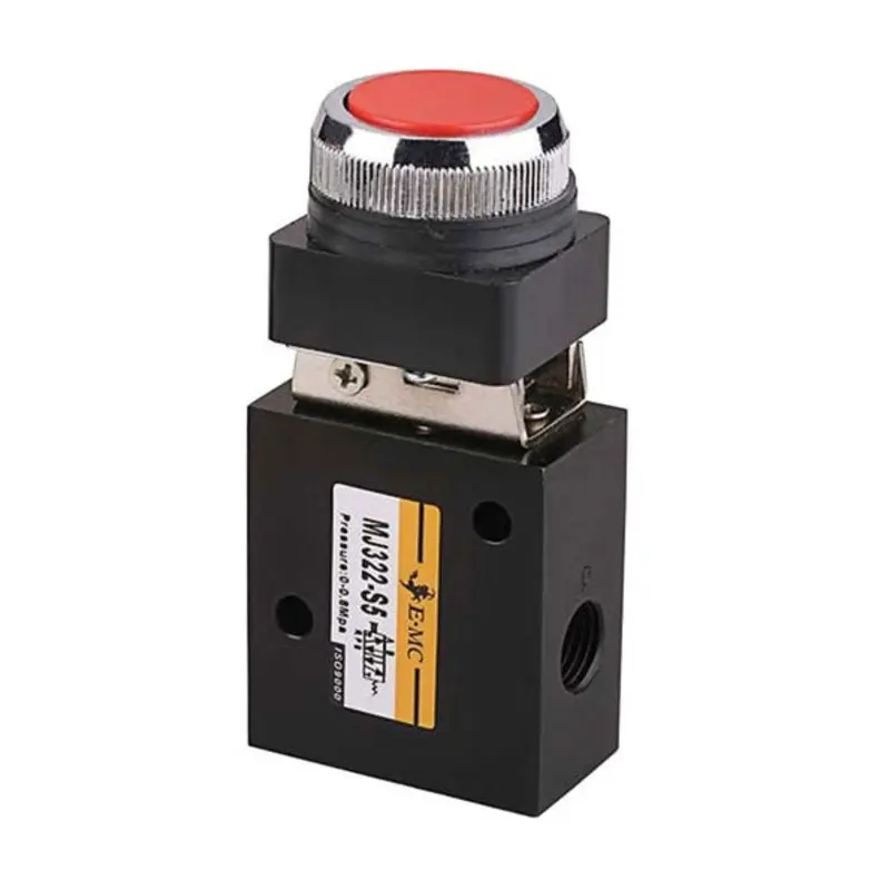 Select Return 1/4in Ports Fla 3/2 Push Button Spring