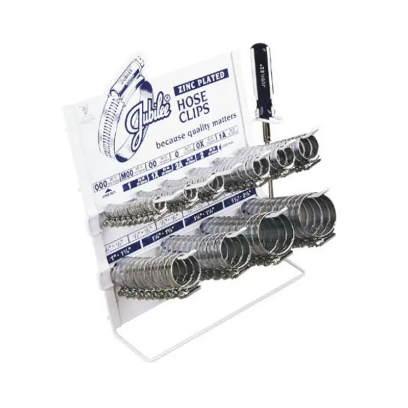 Jubilee Clip Dispenser with Zinc Plated Hose Clips