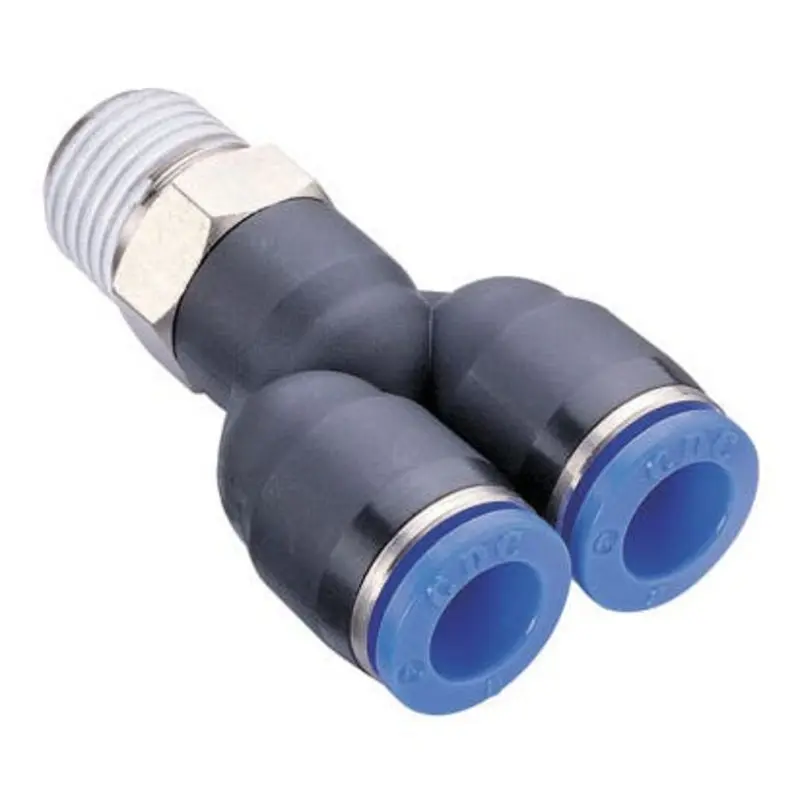 CDC Pneumatics 4 x 4mm x 1/4in BSPT Push In Male Y
