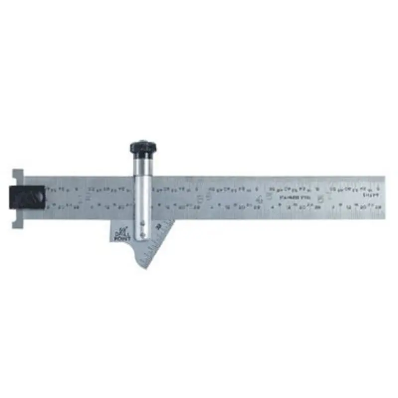 SPI 6 x 3/4in Blade 118 Bevel Angle Steel Ruler Drill Point Gage