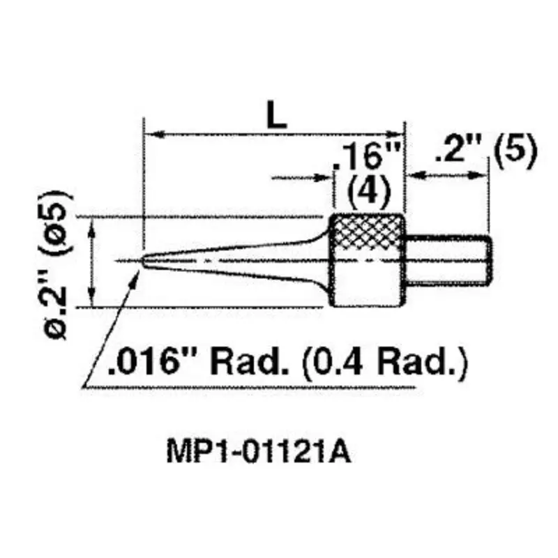 Mitutoyo 0.8 x 15mm Needle Contact Element