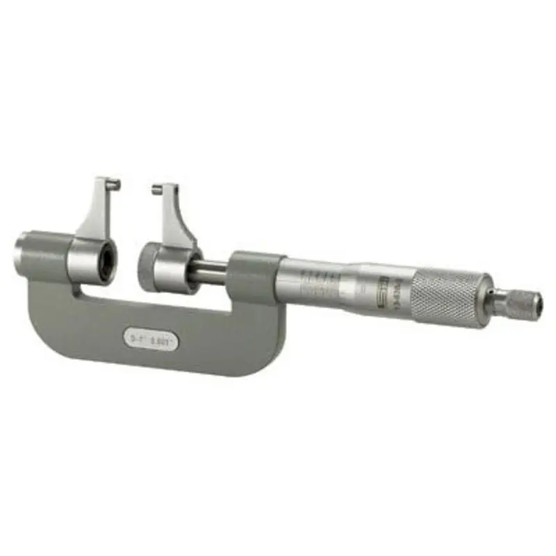 SPI 25-50mm Caliper Style Micrometer Carbide Tipped Domed Faces