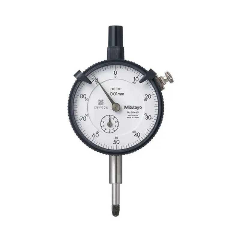 Mitutoyo 10mm 0.01mm Grad Lug Back Dial Gauge 2046A Series 2