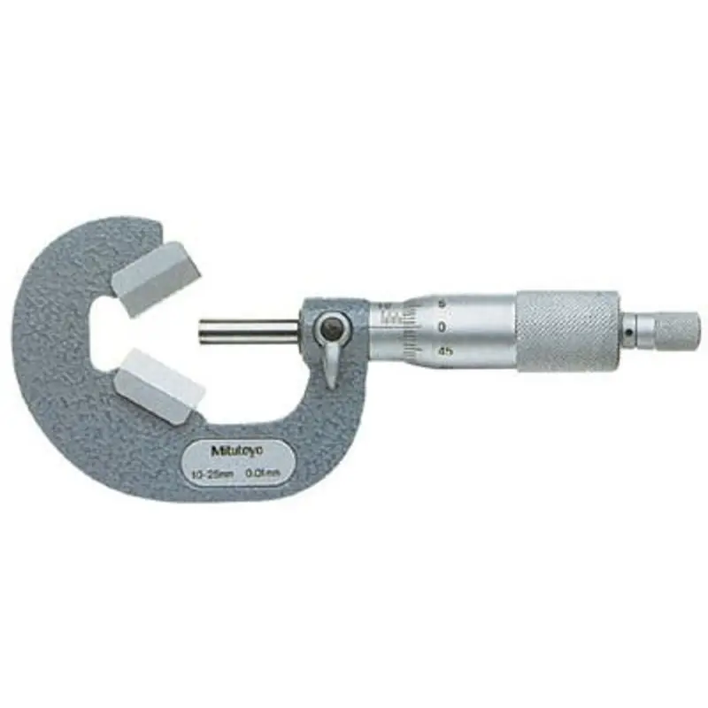 Mitutoyo 10-25mm / 0.01mm Grad V-Anvil Micrometer