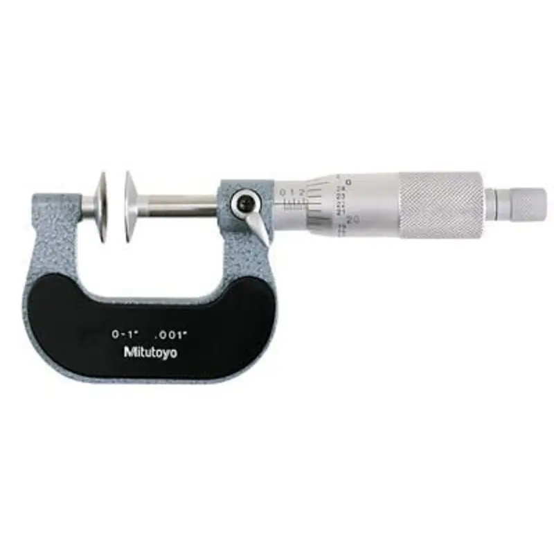 Mitutoyo 1-2in 0.001in Hardened Steel Disc Micrometer 123 Series