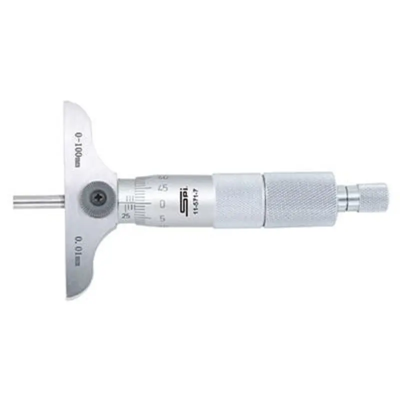 SPI 0-300mm 0.01mm 100mm Base Flat Depth Micrometer