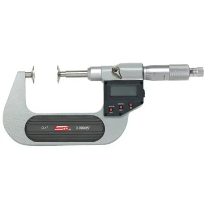 SPI 0-1in/0-25mm .00005in/0.001mm Ip54 Digital Disc Micrometer