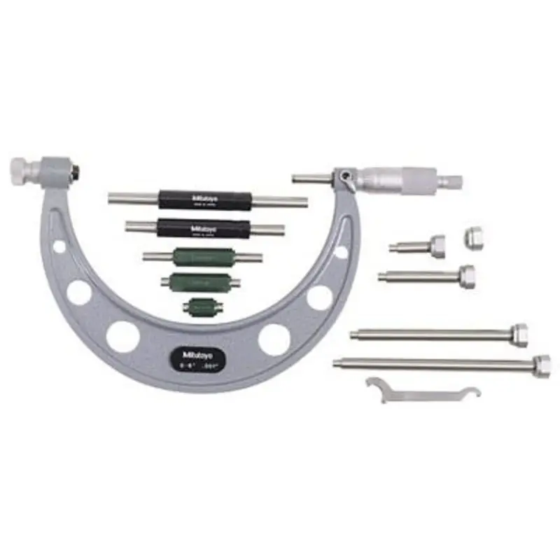 Mitutoyo 0-6in 0.001in Outside Micrometer Interchangable Anvil 104 Series
