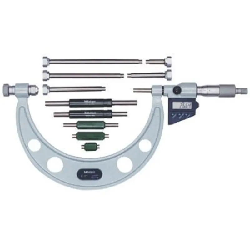 Mitutoyo 0-6in / 0-152.4mm Interchangeable Anvil Digital Outside Micrometer 340 Series