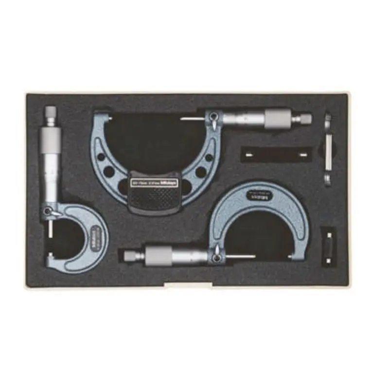 Mitutoyo 0-75mm 0.01mm Grad Outside Micrometer Set Series 103