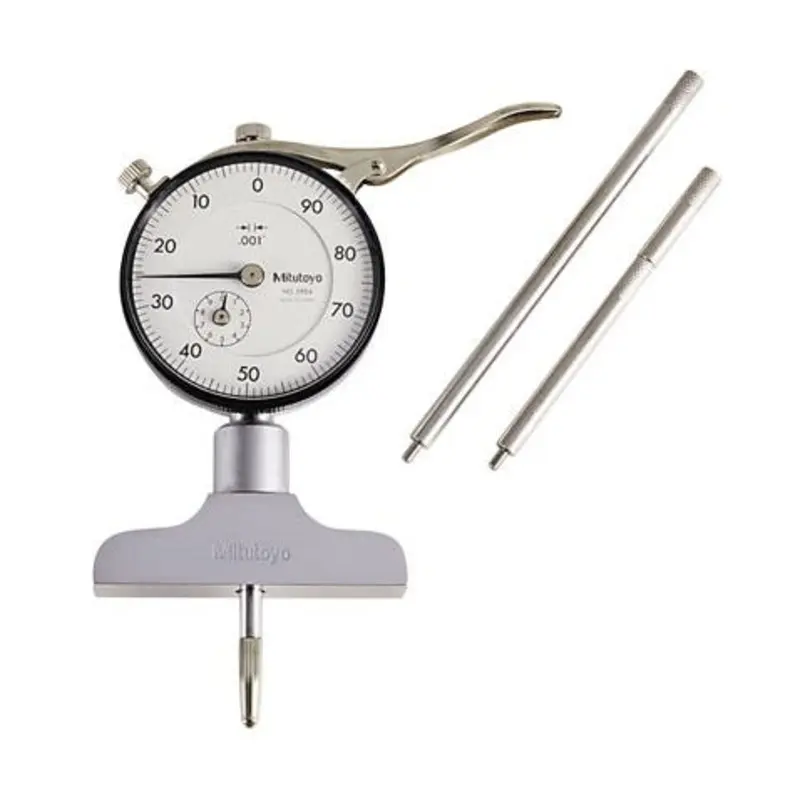 Mitutoyo 0 - 8in 2.5 x 0.63in Base Dial Depth Gauge