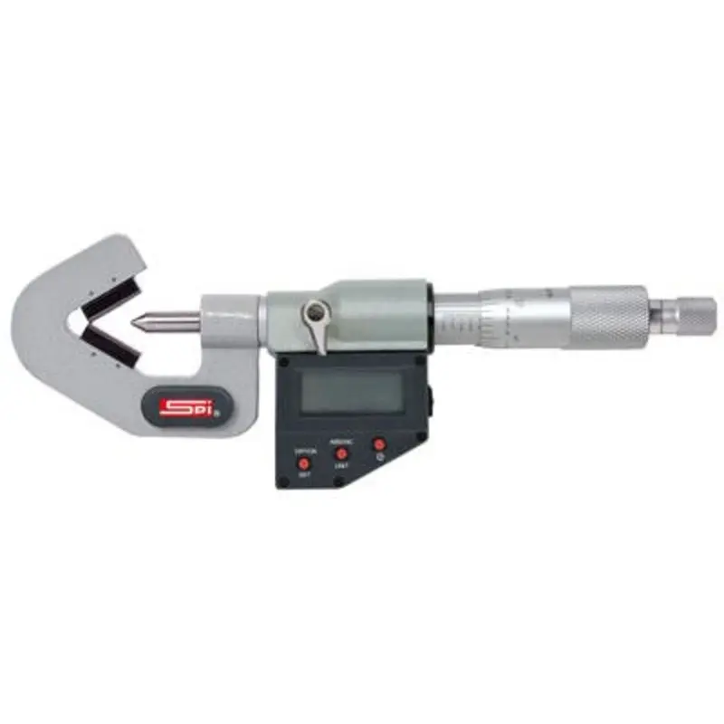 SPI .04-.6in/1-15mm .00005in/0.001mm Elec V-Anvil Micrometer