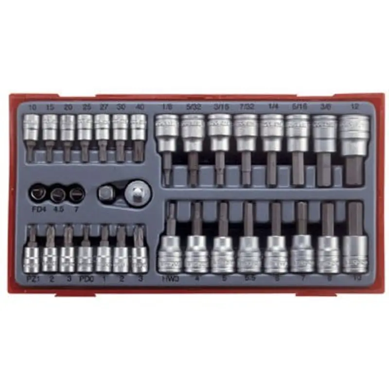 Teng Tools 1/4 and 3/8 inch Drive Bit Socket Sets - Imperial  | MSC Industrial Supply Co.
