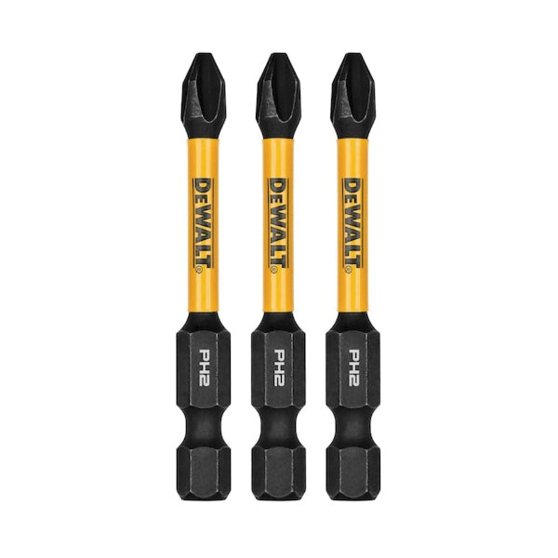DeWALT FLEXTORQ DWAF2PH2IR2S Impact Screwdriver Bit, Phillips Point, #2 Point, 2-1/4 in OAL, 1/4 in Shank