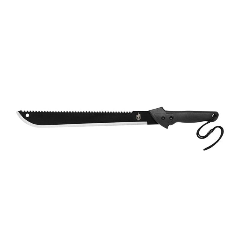 GERBER 31-000758 Gator Machete, Saw Blade, 25.7 in OAL, 18 in L Blade, High Carbon Steel Blade, Steel Handle