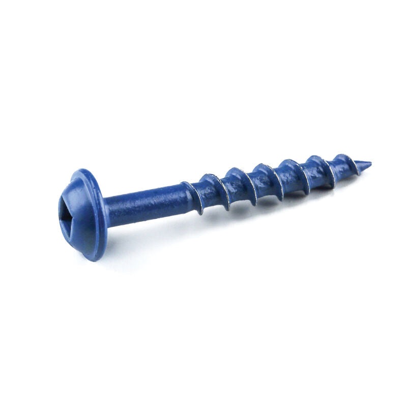 Kreg SML-C125B-100 Pocket Hole Screw, #8 Thread, UNC Thread, Square Drive, #2 Drive, Maxi-Loc Head, 1-1/4 in OAL, Steel