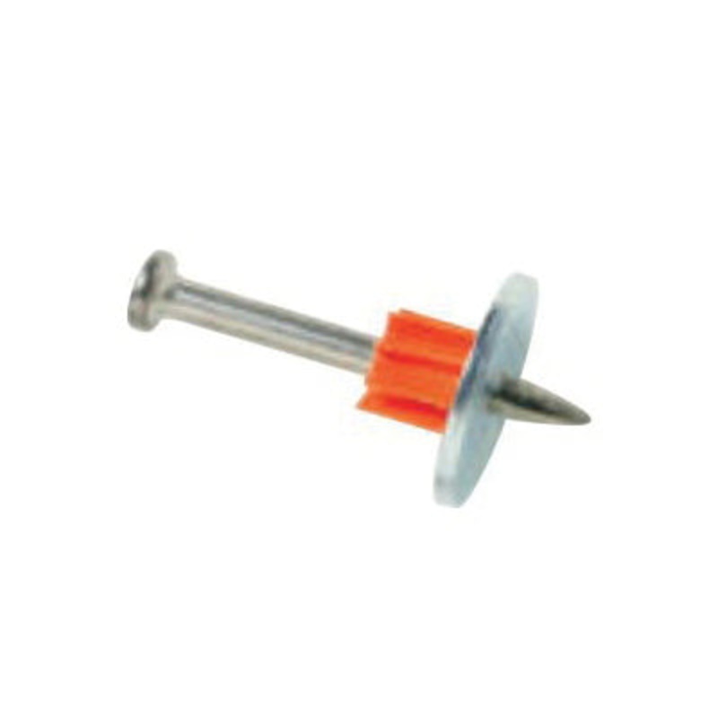 Ramset 1508SD Powder Actuated Drive Pin With Washer, 0.145 in Dia Shank, 1 in L Shank, 0.3 in Dia Head, Steel Pin