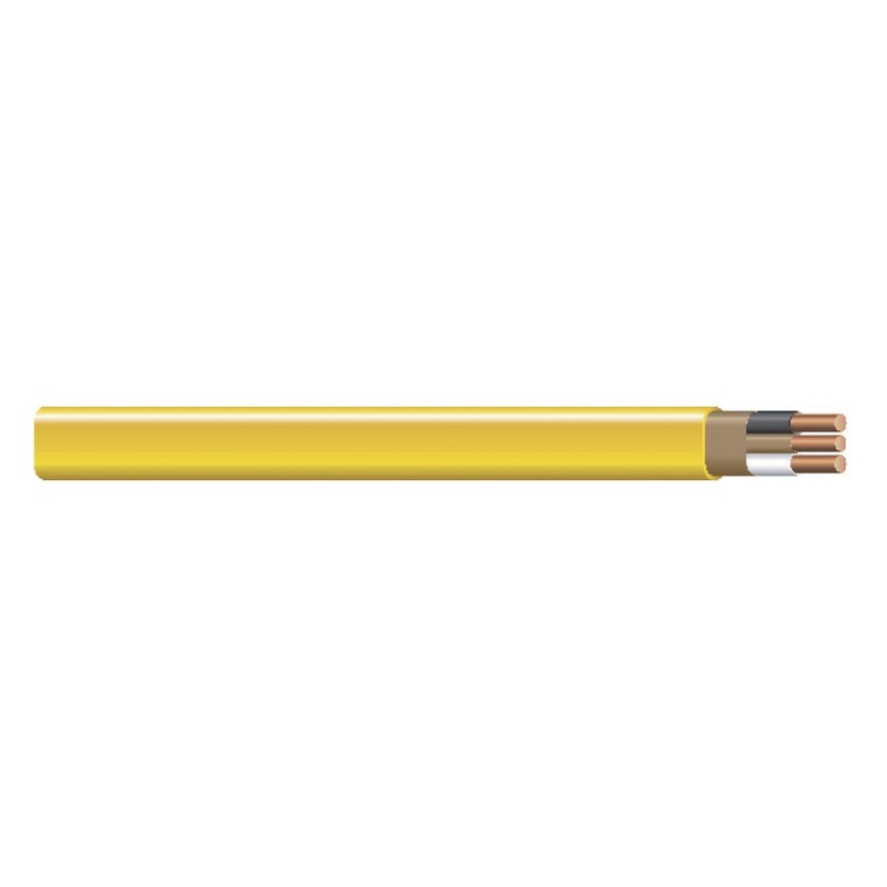 Romex SIMpull Series 28828221 Non-Metallic Sheathed Cable, 600 VAC, 2-Conductor, 12 AWG Conductor, Solid, 25 ft L